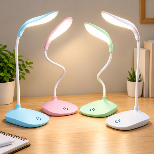 Minimal Aesthetic LED Desk Lamp – Touch Control USB Flexible Study Light